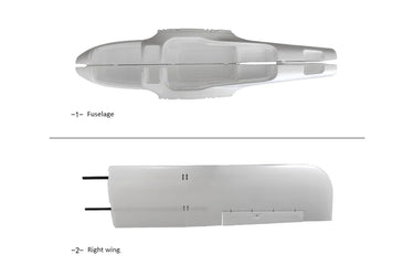 Makeflyeasy Fighter aerial survey carrier KIT (EPO, EVA, carbon tube, ABS connector) Parts UAV