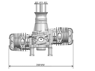 CNC DLA64 64CC Twin Gas Engine withUAVMODEL