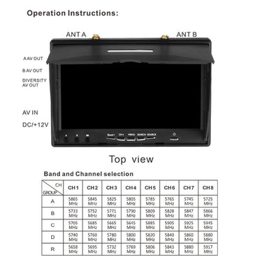 LCD5802D LCD5802S 5802 7 Inch MONITOR SCREEN - UAVMODEL